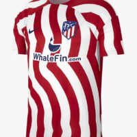 A red and white striped shirt is shown.