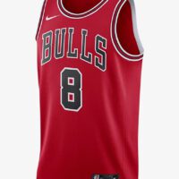 A red bulls jersey with the number 8 on it.