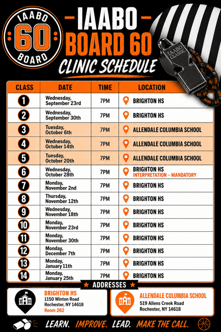 2026-2027 Clinic Dates